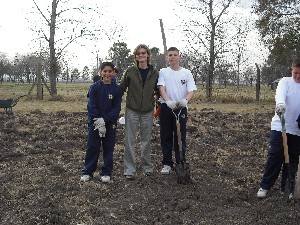 Ana I. Trangoni, a natural sciences professor at Liceo Aeronaútico Militar, Funes, Santa Fe, and two of her students work on her project, which earned her a chapter Science Teaching Tools Award in August.