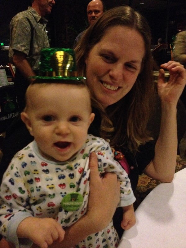 Young AFCEAN William Watson and mom, Julie, enjoy the chapter's 30th anniversary celebration in March.