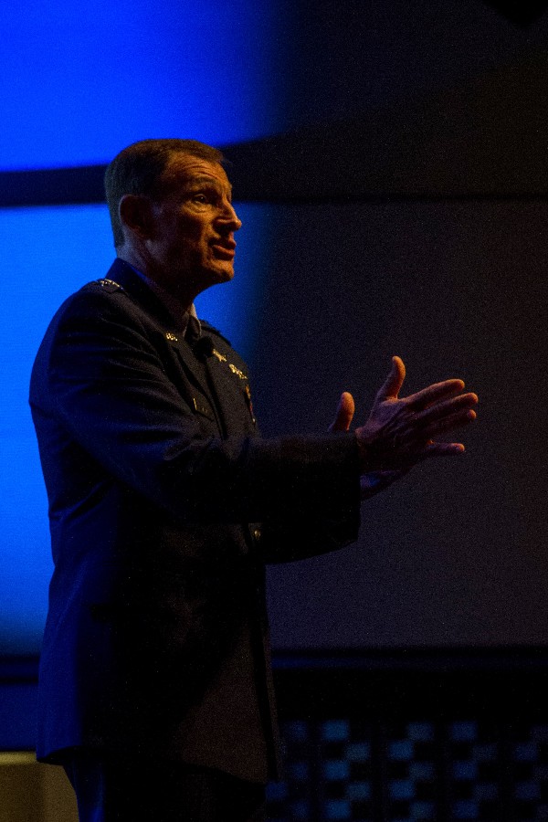 Lt. Gen. Michael Basla, USAF, chief, Information Dominance and chief information officer, Office of the Secretary of the Air Force, kicks off the Montgomery Information Technology Summit (MITS) 2014 in May with an engaging presentation.