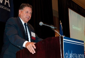 Sam Jones, chapter president, discusses chapter goals at the September meeting.