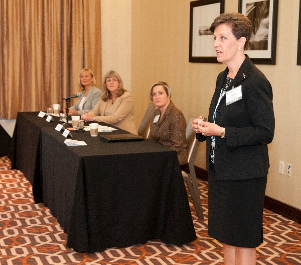 Members of the WIN board together in June are (l-r) Diane Hahn Bellegarde, Karen Van Buren, Paige Atkins and Rebecca Cowen-Hirsch.
