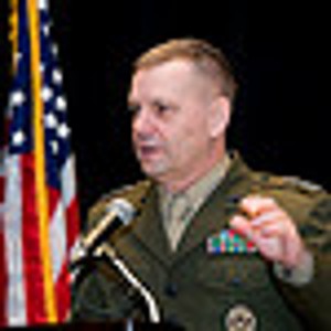 Gen. James E. Cartwright, USMC, vice chairman, Joint Chiefs of Staff, speaks during the chapter's Naval Information Technology Day, held in March.