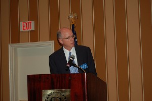 Kevin Hoey, chapter president, presides over the awards ceremony, held in July.