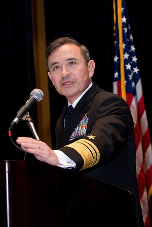 Vice Admiral Harry B. Harris Jr., USN, deputy chief of naval operations, communication networks, discusses how information technology can help improve expeditionary warfare during the March Naval Information Technology Day. 
