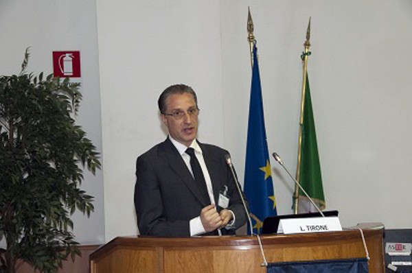 Tirone addresses the audience during his presentation at the May workshop.