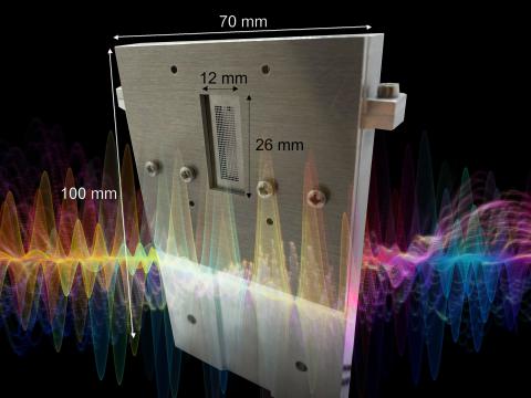 Researchers at the University of Birmingham in the United Kingdom have developed a new beam steering antenna that has achieved unprecedented efficiency rates and opens for use new areas of spectrum. Credit: The Metamaterial Engineering Laboratory, University of Birmingham and agsandrew /Shutterstock