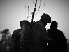 U.S. Army Soldiers conduct electronic warfare training. U.S. Army photo by Sgt. Julian Padua.