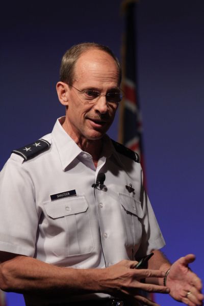 Maj. Gen. John Shasteen, USAF, mobilization assistant to the commander, U.S. Pacific Air Forces, discusses the need to defend against air and missile attack.