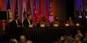 Panelists at TechNet Augusta 2021 discuss how to achieve a unified network. Photo by Michael Carpenter