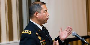 Maj. Gen. Garrett Yee, USA, military deputy to the Army Chief Information Officer(CIO)/G-6, offers potential solutions to the challenge of bringing innovative technologies to the force rapidly and equipping them with adequate cybersecurity.
