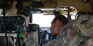 During the radio rodeo, the C5ISR Center places industry radios into an operationally relevant field environment to assess their ability to operate on the move in a contested, multidomain environment. (Photo Credit: U.S. Army Photo Courtesy of PEO C3T)