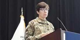 Lt. Gen. Maria Barrett, USA, commander, Army Cyber Command, addresses CERTS 2022.