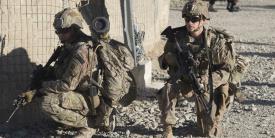 Paratroopers secure their location in preparation for the extraction of senior Afghan and coalition military leaders following a key leader engagement in southeastern Afghanistan, December 29, 2019. Complex policies for connecting networks and sharing data remains a significant barrier for working with allies and coalition partners, military officials say. Credit: Army Master Sgt. Alejandro Licea