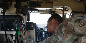 During the radio rodeo, the C5ISR Center places industry radios into an operationally relevant field environment to assess their ability to operate on the move in a contested, multidomain environment. (Photo Credit: U.S. Army Photo Courtesy of PEO C3T)