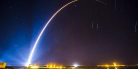 An Atlas V rocket carrying a Space-Based Infrared System Geosynchronous Earth Orbit satellite for an Air Force mission lifts off from Cape Canaveral Air Force Station, Florida, in January. DOD is proposing the creation of the U.S. Space Force to protect the space domain. Credit: United Launch Alliance
