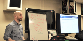 Mark Bailey teaches a class in applied data science for intelligence at the National Intelligence University. (NIU photo)