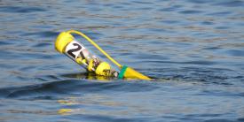 The Navy’s Naval Undersea Warfare Center in Newport, Rhode Island is considering the capabilities of micro aquatic robots, such as this unmanned surface vehicle called SwarmDiver from Aquabotix. Photo credit: Aquabotix