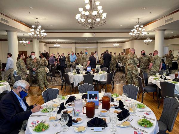 The chapter hosts its first in-person luncheon of 2021 at the Randolph Air Force Base Parr Club in August. Attendees included industry, academia and military members of the Air Force Developmental Team.