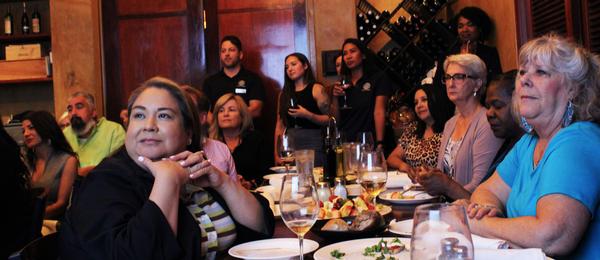 The Women of Alamo AFCEA listen to a presentation in September during the group's second official event where they are working together to help BridgeTheGap in STEM.