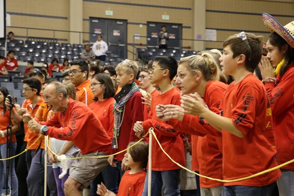 In October, an eager crowd watches their team perform during the SA BEST 2019 robotics competition. The chapter presented a Diversity Award of $3,000 in scholarships for the team that promoted and supported 
