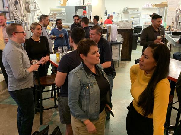 The chapter's Young AFCEANs, members and mentors gather for the first social event of the year for the 40 and under group at a brewery in downtown San Antonio to network and mingle in a social setting.