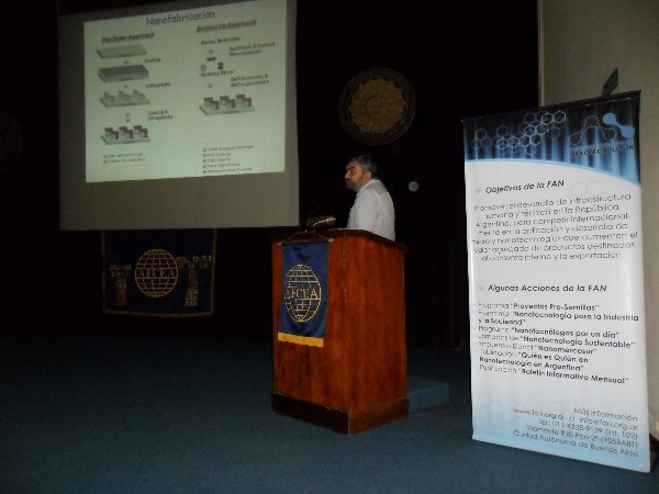 Cesar Barbero, Ph.D, principal investigator of the National Council of Scientific and Technical Research, gives a presentation during the chapter's conference in November.