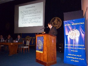 Carlos Liendo gives a presentation about decoders at the chapter's professional development course in June.