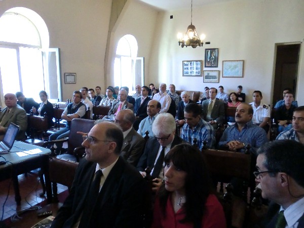 Attendees gather to hear a presentation on the second day of the chapter's 