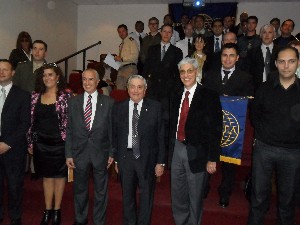 Chapter members and attendees join together for the October symposium on video surveillance systems at the Army University in Buenos Aires, Argentina.