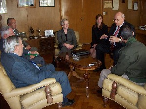 AFCEA International staff members visit the chapter in April.
