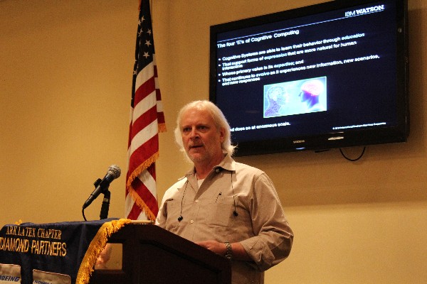 Rob High, chief technology officer of the IBM Watson Group, delights the chapter with a glimpse of the future of computing at its monthly membership luncheon in February. High's presentation highlighted IBM's advancements in the field of cognitive computing and their potential social and economic impacts.