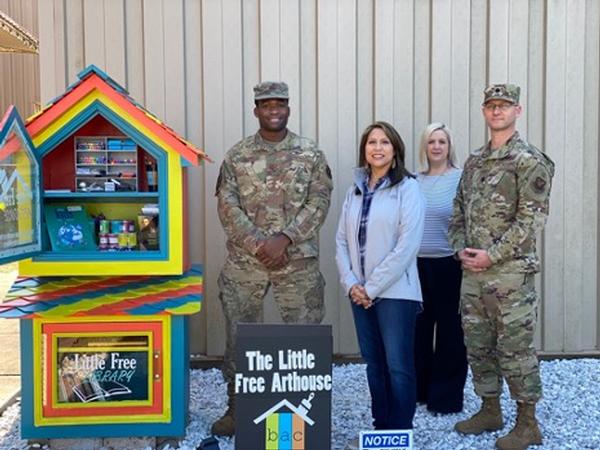 In November, Capt. Umodu, Pickett, Jones, and Col. Harris pause for a photo.