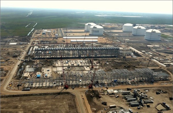 At the October luncheon, French presented Chenier Energy's $20 billion liquefied natural gas facility currently under construction on more than 1,000 acres in Cameron Parish, Louisiana.