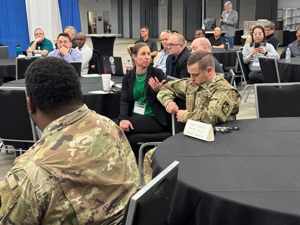 Christina Hughes, FBI Supervisory Special Agent, offers insights during the February cybersecurity exercise.
