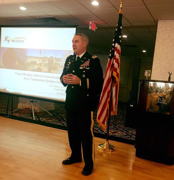 During the chapter's January luncheon, Col. Enrique Costas, USA, project manager for Defense Communications and Army Transmission Systems (PM DCATS), says reorganization on the horizon will provide efficiencies.