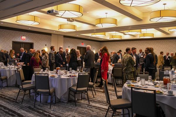 The February event fills up quickly with attendees.