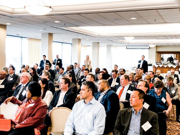 The small business networking event draws a crowd in February.

