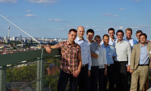 In August, Young AFCEANs take in a view of Berlin at Tempelhof Airport, high above historical ground.