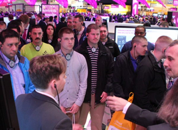 Young AFCEANs from four chapters in Germany enjoy a guided tour at the CeBIT IT fair in March in Hannover, Germany.