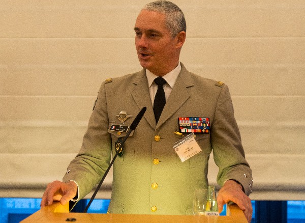 Lt. Gen. Michel Yakovleff, NATO vice chief of staff, Supreme Headquarters Allied Powers Europe (SHAPE) calls for more trust and closer collaboration within NATO at the parliamentary event in April. 