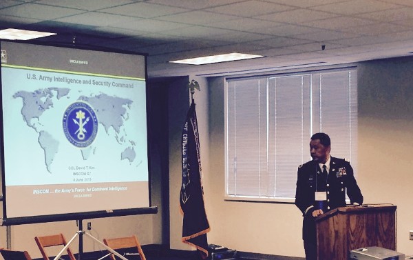 Col. David Kim, USA, U.S. Army Intelligence and Security Command G-7, is a presenter at the chapter's big data day in June.