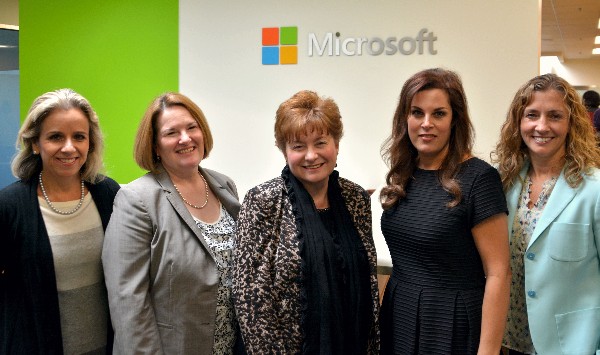 Attending the November panel are (l-r): Nancy Holliday of Microsoft; Ann White of the National Security Agency; Terri Fyock of the National Security Agency; Denise Desien, vice president, Women in Intelligence Group; and Nina Summerville of Microsoft, who served as moderator.  