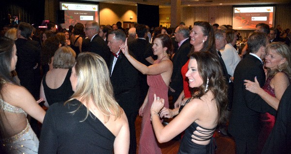Chapter members and their guests dance the night away at the February gala.