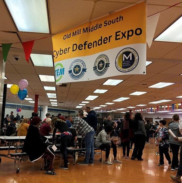 More than 300 students attended the Sixth Annual Old Mill Middle School South Cyber Defender Expo in November.