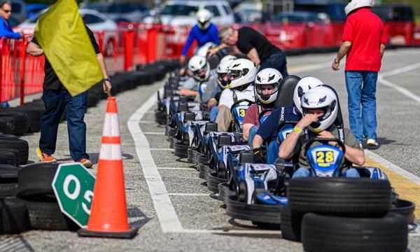 In April, competitors race in a thrilling event at United Karting in Hanover, Maryland.