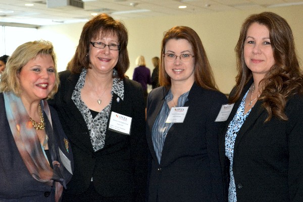Attending the WIIG In A Minute event in March are (l-r) Colleen Dilly, Zvada Technologies; Susan Emert, AFCEA International; Jennifer Havermann, Raytheon; and Chapter President Nicole Goropse, Ledios and WIIG communication lead.