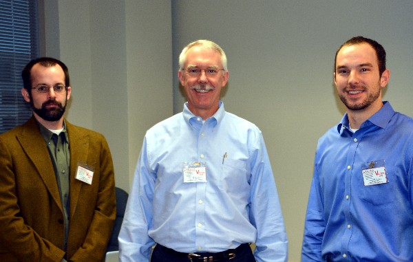 Attendees gather for the chapter's January Technology Over Bagels event.