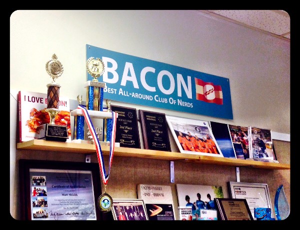 The BACON Club, or the “best all-around club of nerds,” at Charlottesville High School will benefit from a STEM Teaching Tools grant presented to Matt Shields in March, which will go toward a laptop to assist with operating robotic weather balloons and robots for competitions.