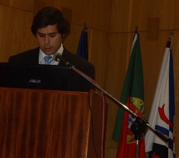 Morgado speaks during the opening ceremony of the University of Beira Interior/ Department of Aerospace Sciences (UBI/DCA) academic year 2013-2014 in December.
