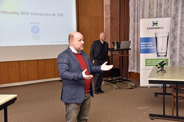 Petr Jirasek, regional vice president, Central Eastern Europe, AFCEA International, delivers the opening speech at the April event.